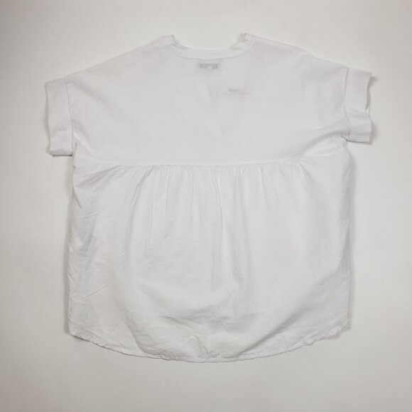 Madewell Lakeline Popover Shirttail Top Women's Size XS Eyelet White Summer Top - Picture 12 of 16